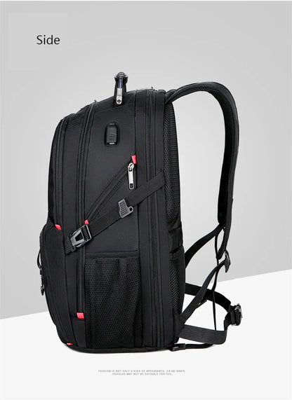 Swiss Multifunctional 17 Inch Laptop Backpack – Durable Travel Bag with USB Charging Port, Water-Resistant College Bookbag
