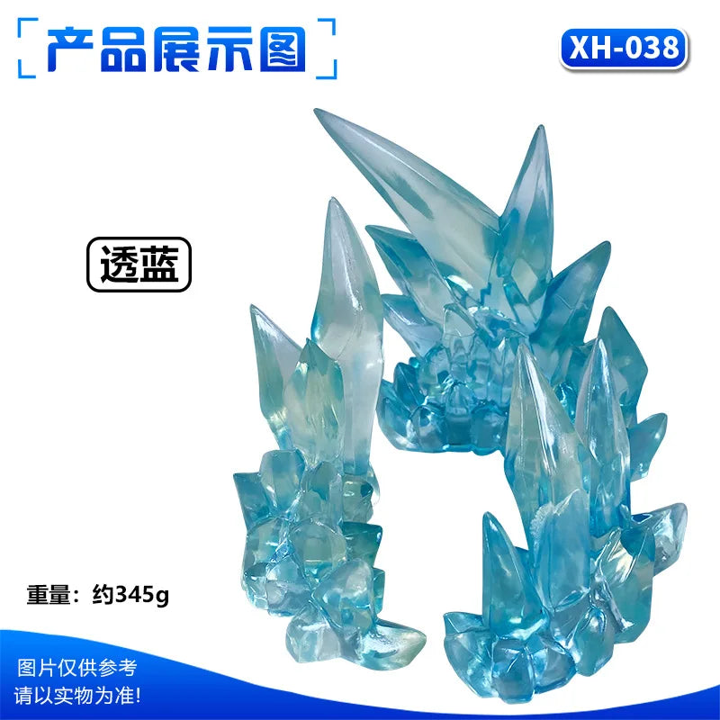 Ice & Whirlwind Flame Special Effects Scene — Luffy, Ace & Bakugou Action Figure Display Toys