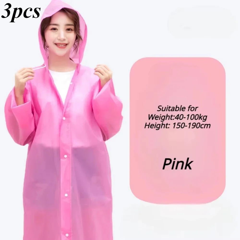 Waterproof Adult Raincoat – Lightweight, Portable, Reusable Poncho for Travel, Outdoor & Fashion Rainwear