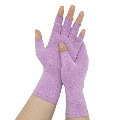Compression Arthritis Gloves - Half Finger Wrist Support for Joint Pain Relief