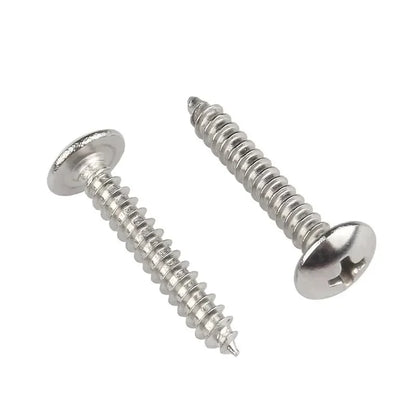 50/20/10pcs M3-M6 Stainless Steel Self-Tapping Screws – Cross Recessed Truss Head for Wood