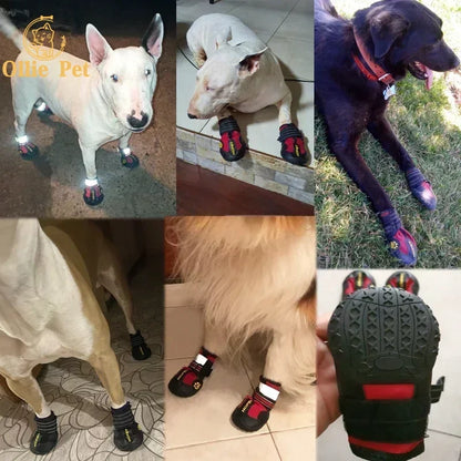 Dog Shoes Waterproof Rain Boots — Anti-Slip, Warm Snow & Reflective Protection for Small and Large Pets