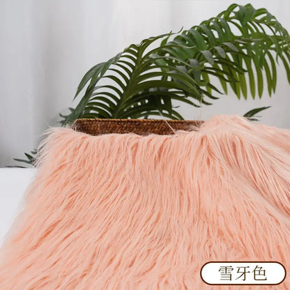 25x45cm Long Hair Faux Fur Fabric — DIY Animal Suit, Doll Hair, Beard Craft Material for Patchwork, Garment Sewing Accessories