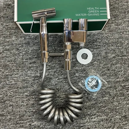 Stainless Steel Double Outlet Angle Valve – High-Flow Shower & Control Valve for Bathrooms & Washing Machines