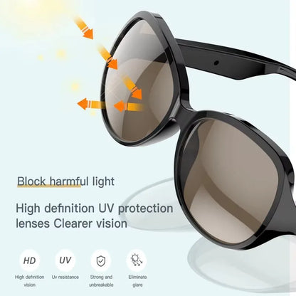 Smart Bluetooth V5.3 Sunglasses with HIFI Headphones – Outdoor Sports UV Glasses for Men & Women