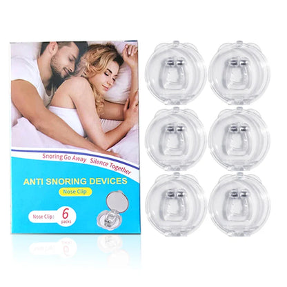 Silicone Magnetic Anti-Snore Nose Clip – Sleep Aid Apnea Guard with Case for Night Snoring Solution