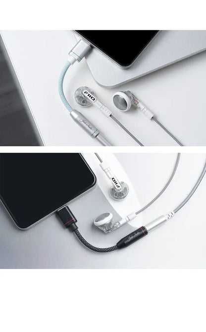 FIIO JadeAudio JA11 USB-C to 3.5mm Headphone Adapter — Hi-Res DAC Audio Cable for Phones