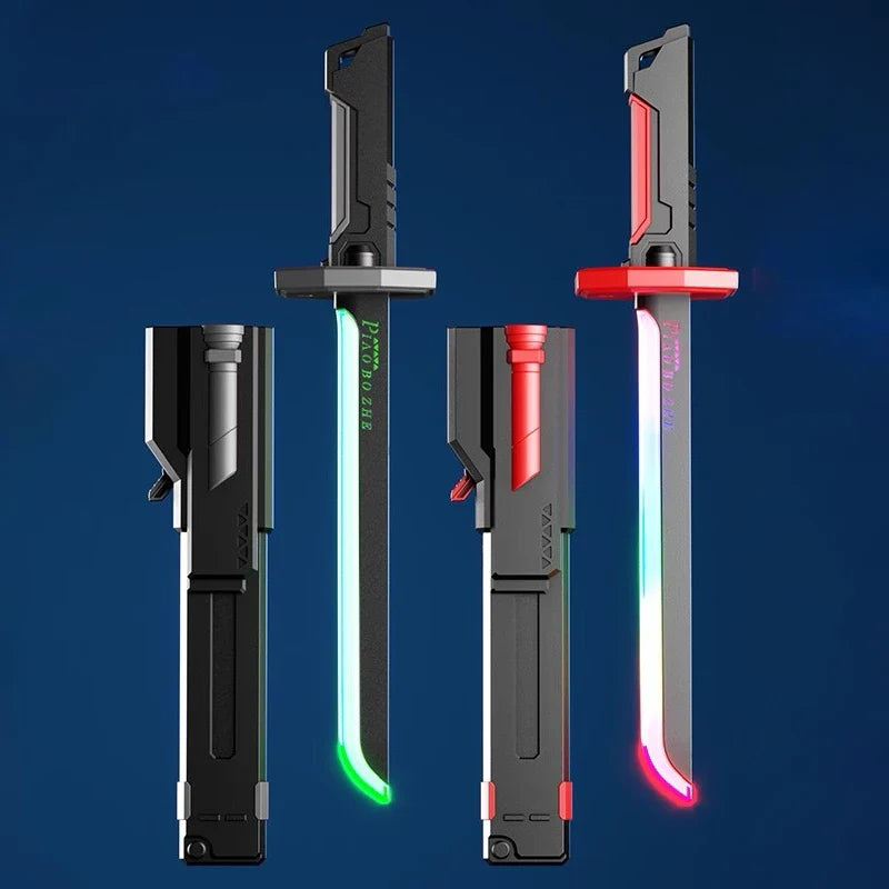 Multi-Color LED Laser Sword with Smoke Effects – Sound Effect Cosplay Prop, Creative Light-Up Sword Toy for Kids & Adults, Gift for Role Play & Collectors