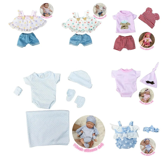 Fashion Baby Doll Clothes Set – 6 Handmade Styles for 10-Inch Bebe Reborn Dolls Accessories