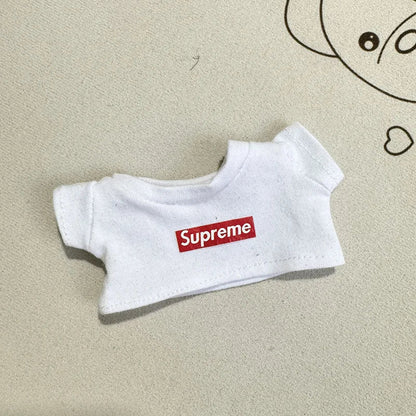 17cm Lovely Labubu Doll Clothes - First & Second Generation Supreme Clothing Set, Multi-Color Outfits