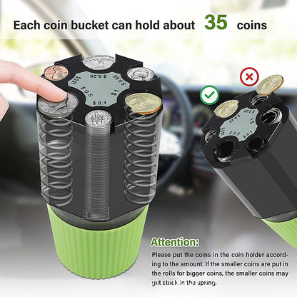 Car Piggy Bank – Large Capacity Plastic Coin Storage Box, Euro & Dollar Organizer, Kids Toy Gift Wallet