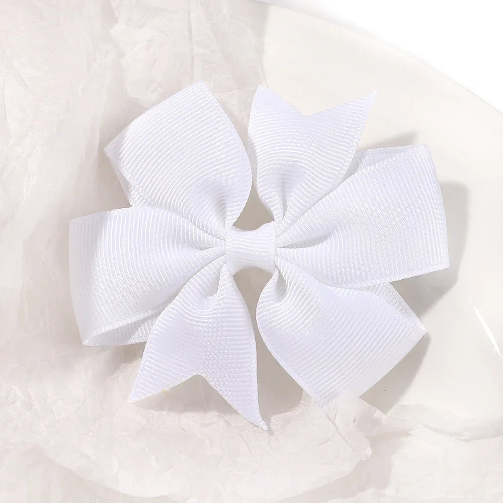 20/40PCS Sweet Candy Color Bow Hair Clip Set – Cute Ribbon Hairpins for Baby Girls & Kids Hair Accessories Gift