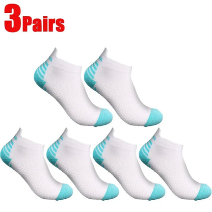 Breathable Compression Ankle Socks for Men & Women – Low Cut Athletic Running, Fitness & Marathon Performance Socks (1–3 Pairs)