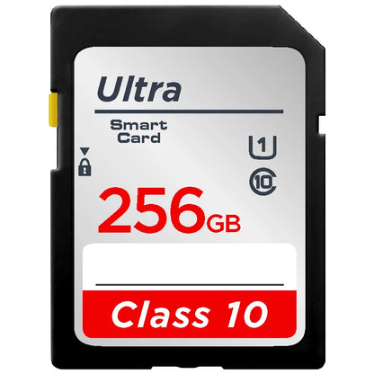 High-Speed SD Memory Card — 16GB/32GB/64GB/128GB/256GB V10 Flash Card for Cameras