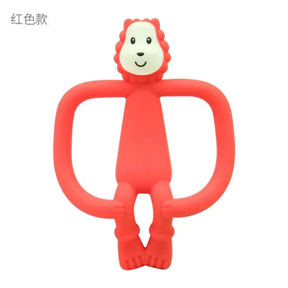 BPA-Free Silicone Lion Teether Toy for Newborns & Infants – Safe Cute Baby Teething Toy with Storage Box