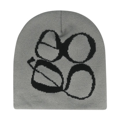 Y2K Letter Knitted Beanie Cap – Unisex Winter Autumn Warm Ski Skullcap, Hip Hop Streetwear Ear Cover Hat for Men & Women