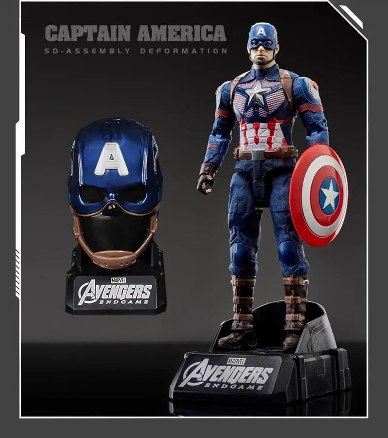 Marvel Iron Man Head Shaped Action Figure – Deformable Toy with Spider-Man Joints, Mobile Model Doll for Kids’ Educational Play