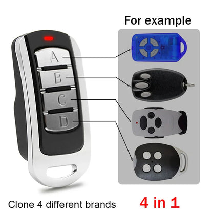 Universal Garage Door Remote Control | 433MHz-868MHz Rolling Code Duplicator | 4-Button Gate & Opener Transmitter