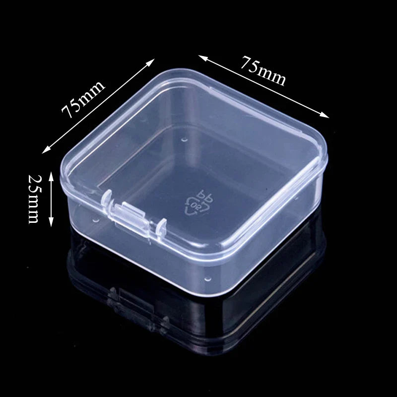 Mini Rectangular Plastic Storage Box – Translucent, Dustproof Jewelry & Small Item Container
