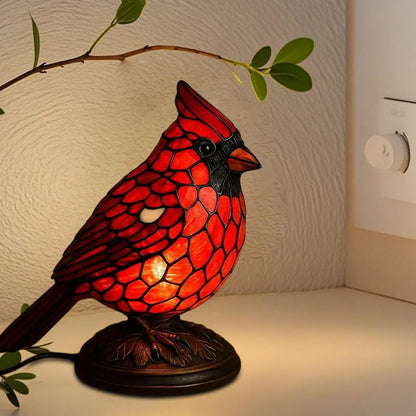 Cardinal Desk Lamp — Natural Animals & Birds Theme Table Lamp for Christmas Home & Office Decor