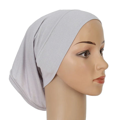 Cotton Modal Inner Hijab Undercap – Soft Stretch Muslim Turban, Islamic Underscarf Bonnet & Tube Cap for Women