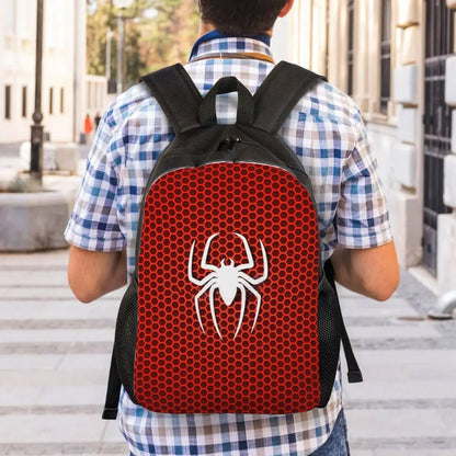 Custom Spider-Man Web Backpack – Water-Resistant School & College Bag for Men and Women