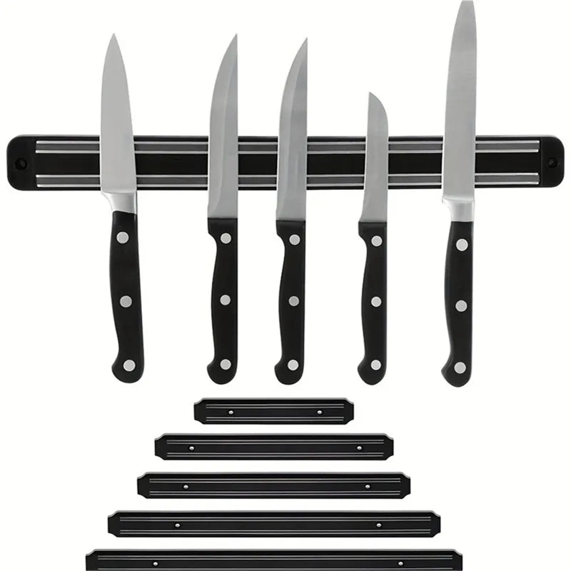 Versatile Magnetic Wall-Mounted Knife Holder and Storage Rack for Kitchen and Warehouse Tools