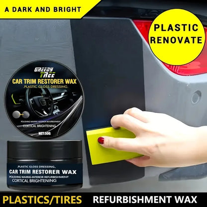 Crystal Clear Car Plastic Repair Agent – Interior & Panel Renewal Wax, Car Polishing & Protective Coating Wax