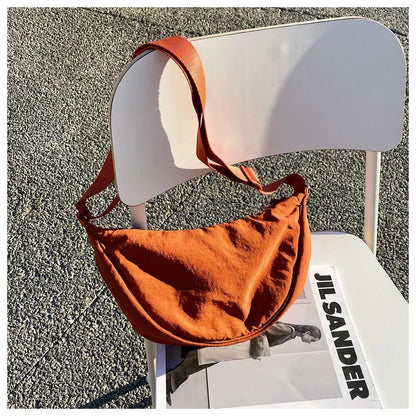 Casual Nylon Hobo Crossbody Bag for Women – Shoulder, Half Moon, Tote Travel Shopper & Purses