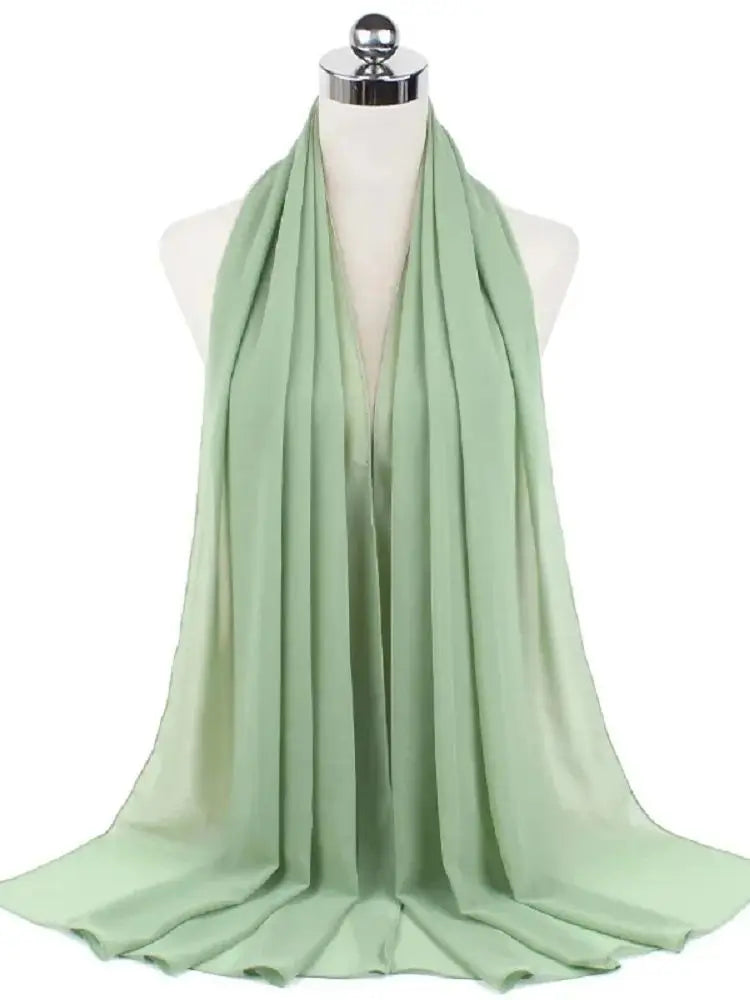 Women’s Solid Chiffon Instant Hijab – Ready-to-Wear Islamic Scarf, Muslim Shawl & Arab Head Wrap