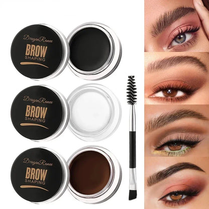 Matte Eyeliner & Eyebrow Cream Gel – Waterproof, Long-Lasting Brow Contouring Cream in Brown & Black for Wild Brows & Concealer