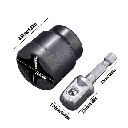 Universal Car Jack Adapter – Scissor & RV Stabilizer Drill Tool with Steel Ball Joint Rod for Impact Wrench and Vehicle Disassembly
