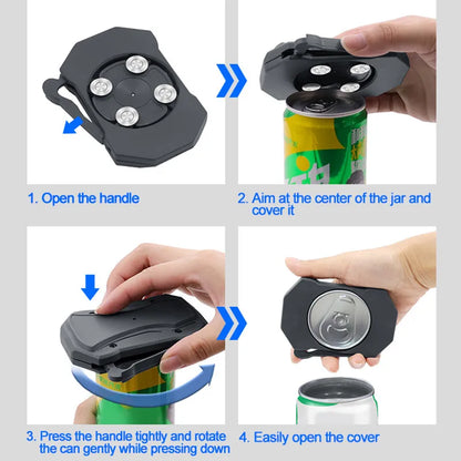 1 Set New Manual Magnet Bottle Opener - Edge-Steel Can Opener for Beer, Kitchen Accessories, Top Openers with Magnetic Cap Catcher
