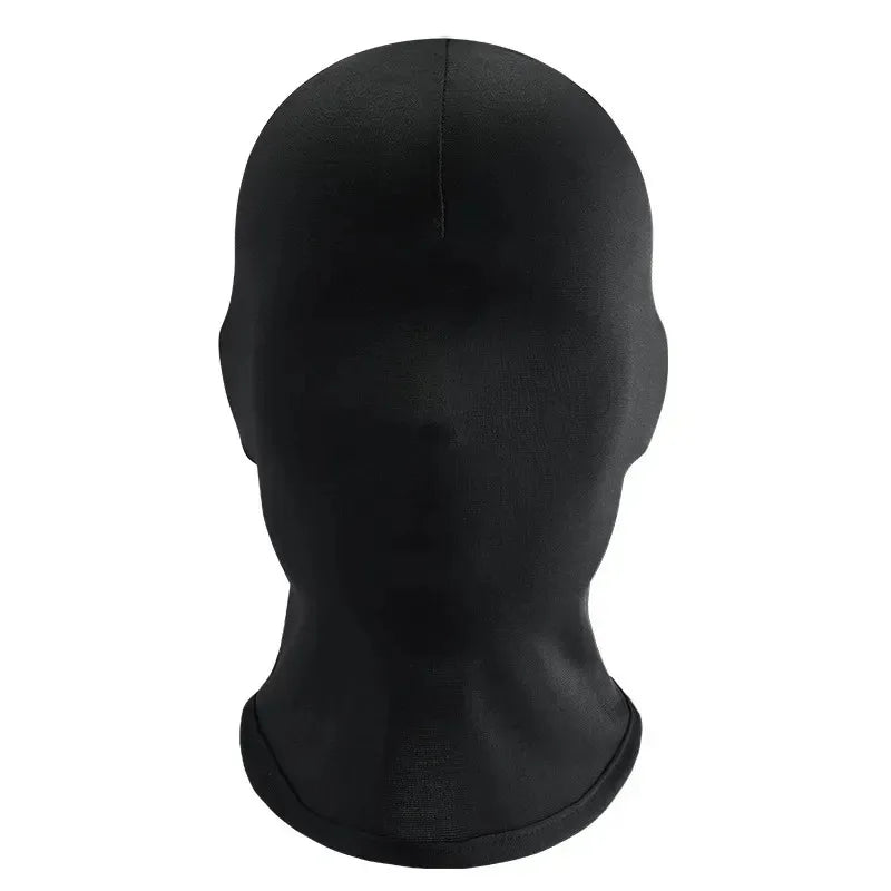 Black Full Face No-Hole Balaclava Hat – Unisex Army Tactical UV Protection Ski Mask for Bike & Motorcycle