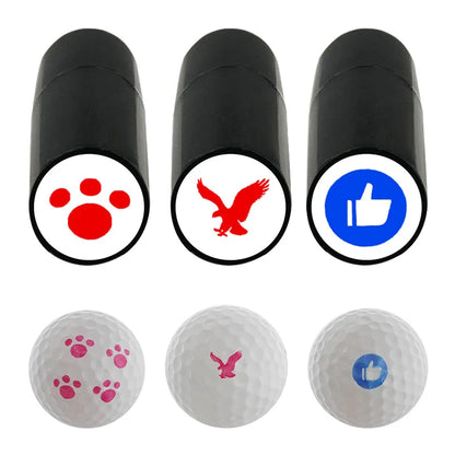 Golf Ball Stamper – Quick-Dry Durable Marker with Various Patterns, Plastic Golf Accessory