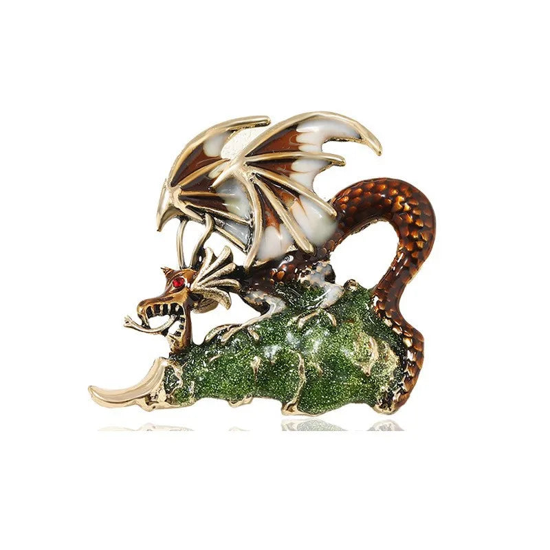 Fly Dragon Enamel Lapel Pins - Brooch for Jeans, Backpacks | Jewelry Clothing Badges | Wedding Gift & DIY Decor for Men