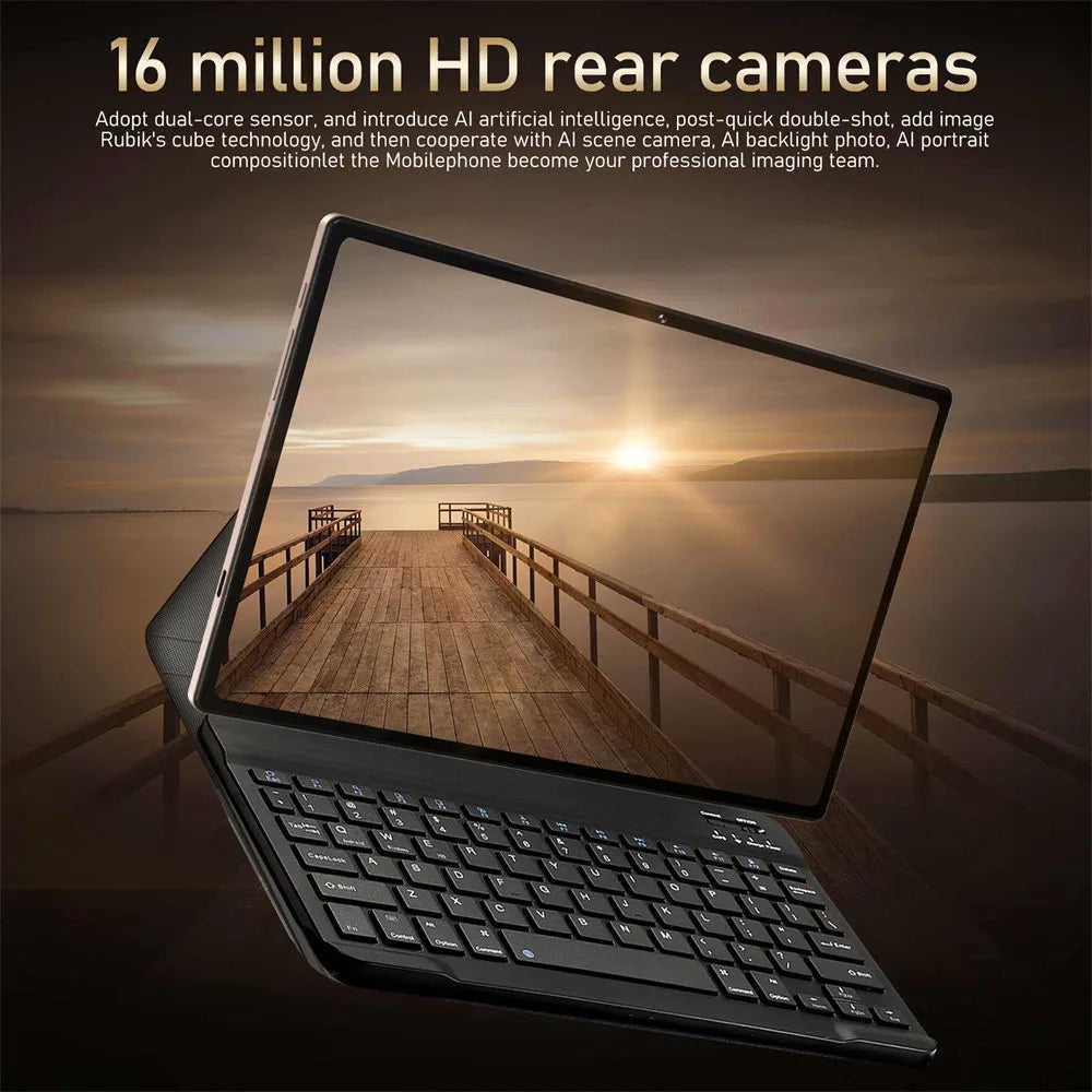 16 Pro 10.1" Android Tablet – HD Display, Android 12, 4G/5G Dual SIM, GPS, 10000mAh for Kids