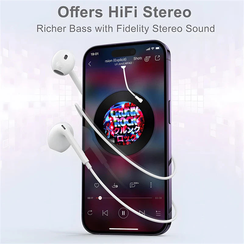 Original Type-C Wired Headphones – 3.5mm Earbuds for Xiaomi, Redmi, Poco, Huawei, Samsung