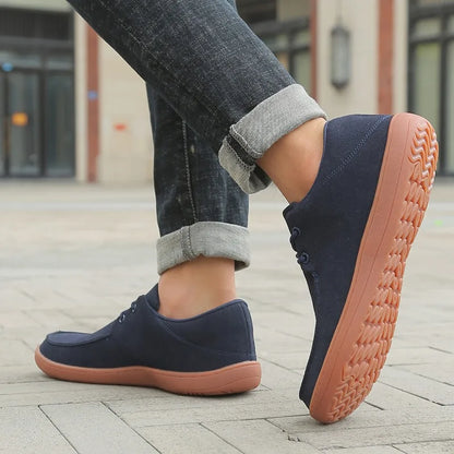 High-Quality Wide Barefoot Non-Slip Casual Walking Shoes – Comfortable Classic Fashion Men’s Sneakers, Plus Size 46