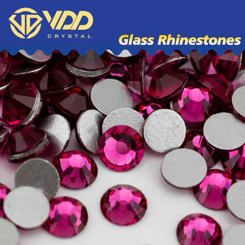 VDD SS4–SS30 Glass Crystal Rhinestones – High Quality Flatback Glitter Strass Stones for Nail Art, DIY Crafts & Decoration