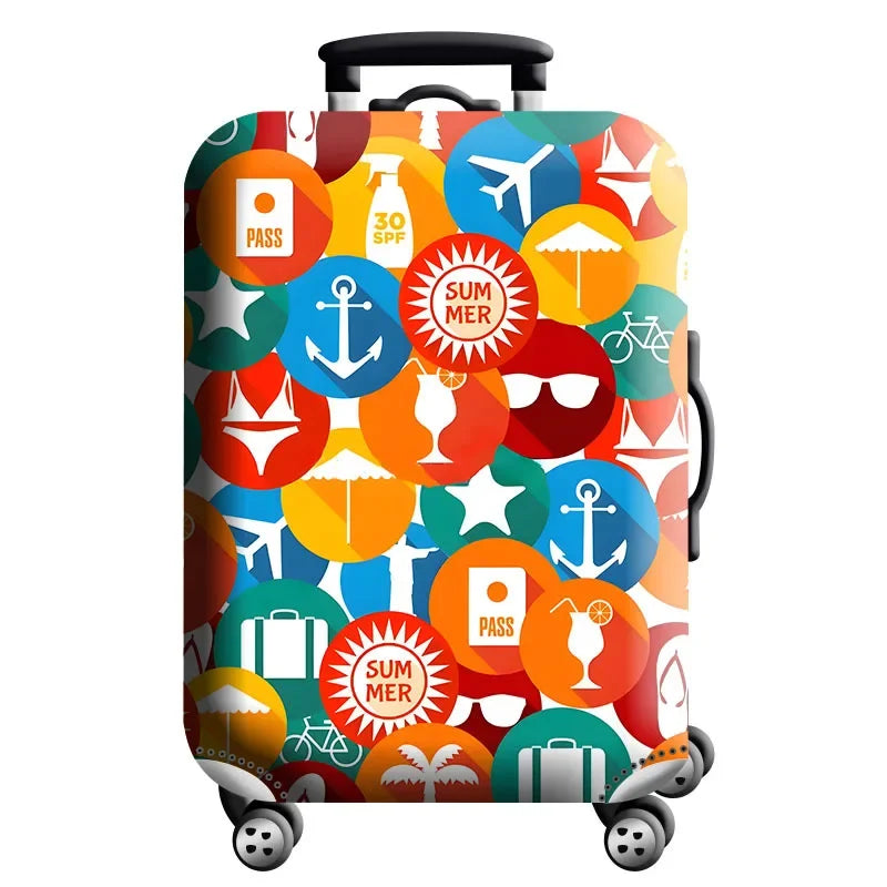 Stretch Fabric Luggage Cover — Dustproof Suitcase Protector for 18-32 Inch Travel Bags