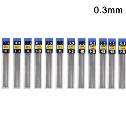 Mechanical Pencil Lead Refill Set 0.3–2.0mm HB – Multi-Size Press Automatic Pencil Leads for Drawing, Painting & Student Stationery
