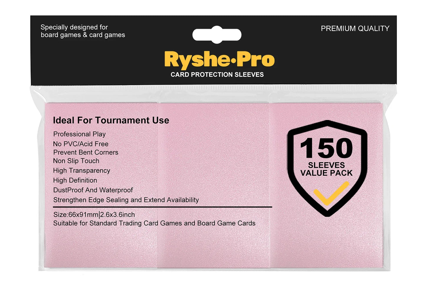 100PCS Matte Trading Card Sleeves – 66x91mm Standard Size Protectors for TCG, Tarot & Board Games, Durable Card Shield Covers