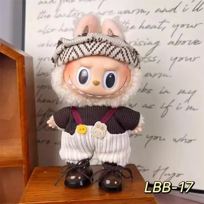 17cm Labubu V1–V2 Trendy Doll Clothes & Accessories – Idol Outfit for Kids Gift