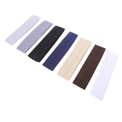 7pcs Summer Sports Yoga Headbands for Women – Adjustable Elastic Sweat-Absorbent Hair Bands, Solid Headbands for Men & Women Running