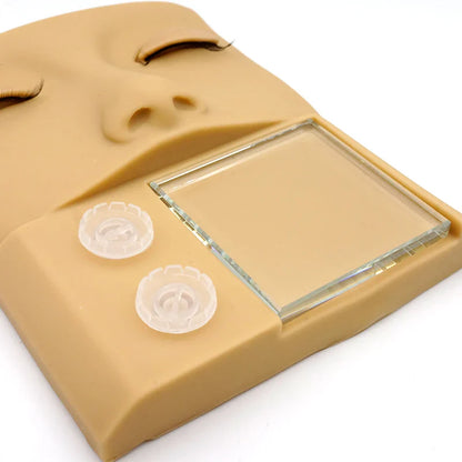 Eyelash Extension Mannequin Head – Practice Makeup Tool with Removable Replacement Eyelids for Training