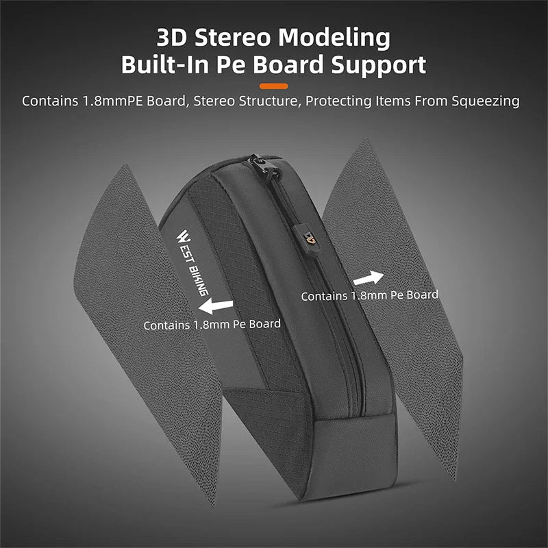 Ultralight Mini Bike Frame Bag – Water-Repellent Top Tube Triangle Pannier for MTB & Road Bikes