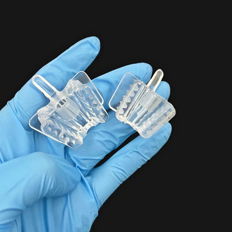 5pcs Dental Mouth Support Saliva Ejector Suction Tips with Occlusal Pad Mouth Opener Retractor