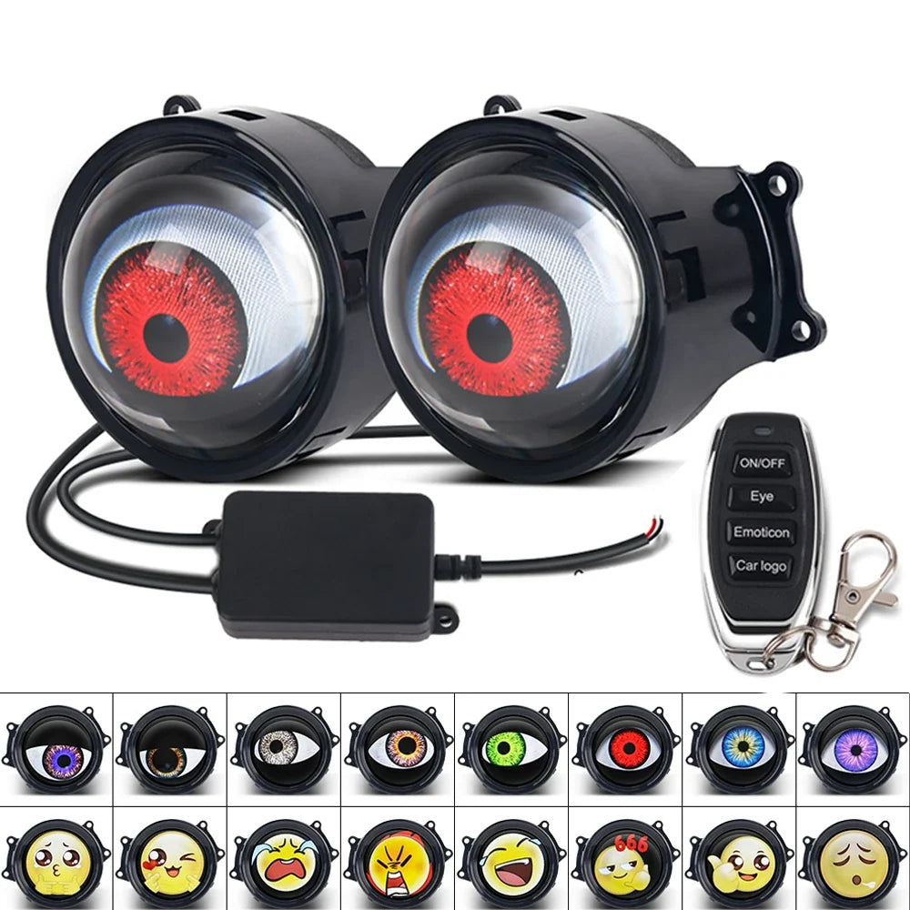 Dynamic LED Car Headlights - Devil Eye Eagle Eye Styling Lights for Car Decoration & Custom Accessories