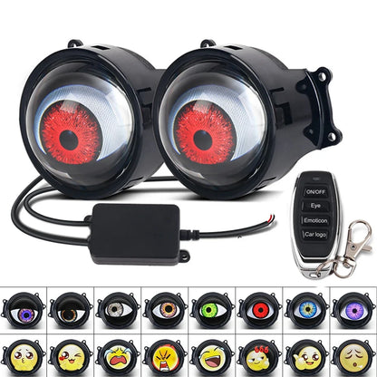 Dynamic LED Car Headlights - Devil Eye Eagle Eye Styling Lights for Car Decoration & Custom Accessories